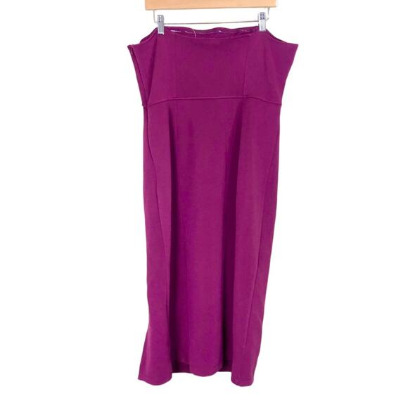 Maeve Strapless Cutout Knee Length Pencil Dress in Magenta Size XL - Picture 7 of 9